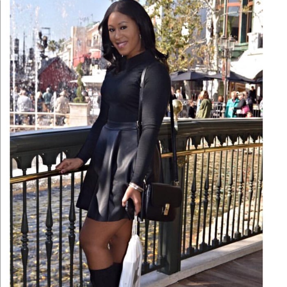 Collard skirted dress